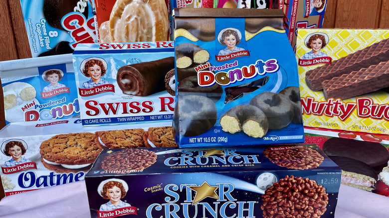 Variety of Little Debbie products