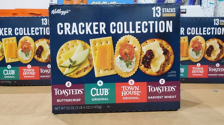 A box of Kellogg's cracker collection at Costco