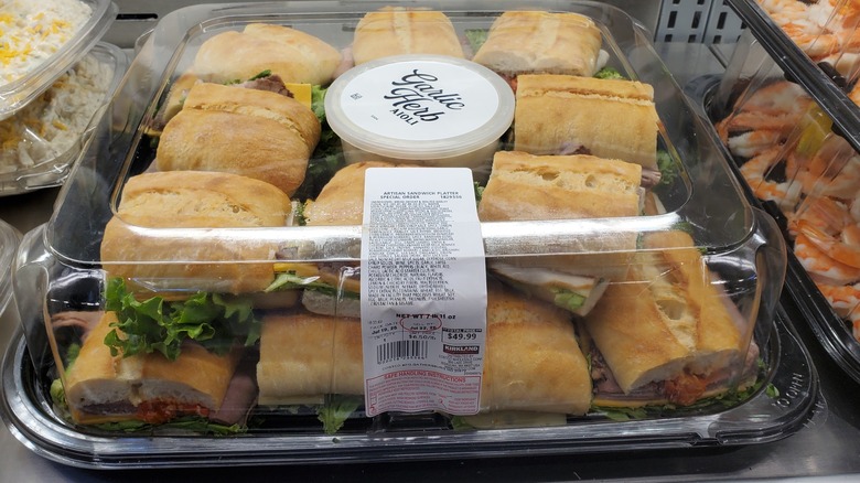 A Kirkland Signature artisan sandwich platter