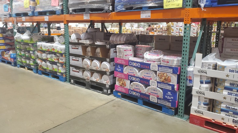 Disposable plates at  Costco