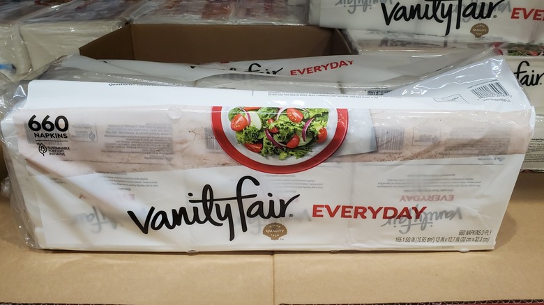A package of Vanity Fair everyday napkins at Costco