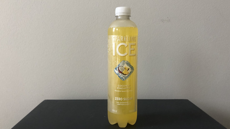 Sparkling Ice Coconut Pineapple flavor in bottle.