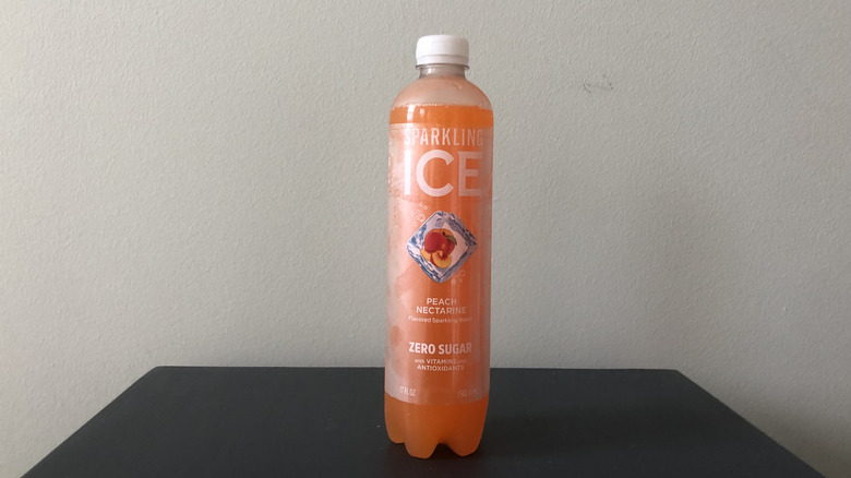 Sparkling Ice Peach Nectarine flavor in bottle.