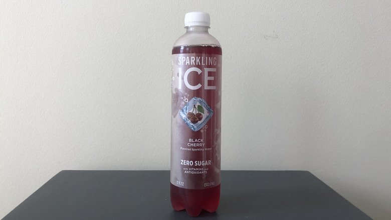 Sparkling Ice Black Cherry flavor in bottle.
