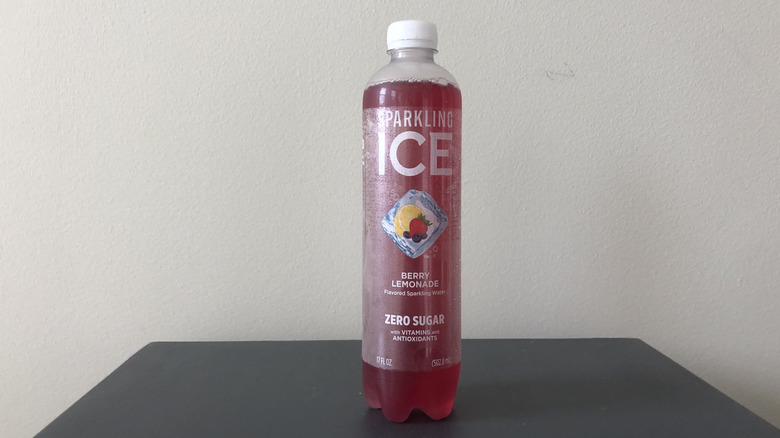 Sparkling Ice Berry Lemonade flavor in bottle.