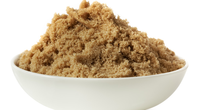 Brown sugar in bowl