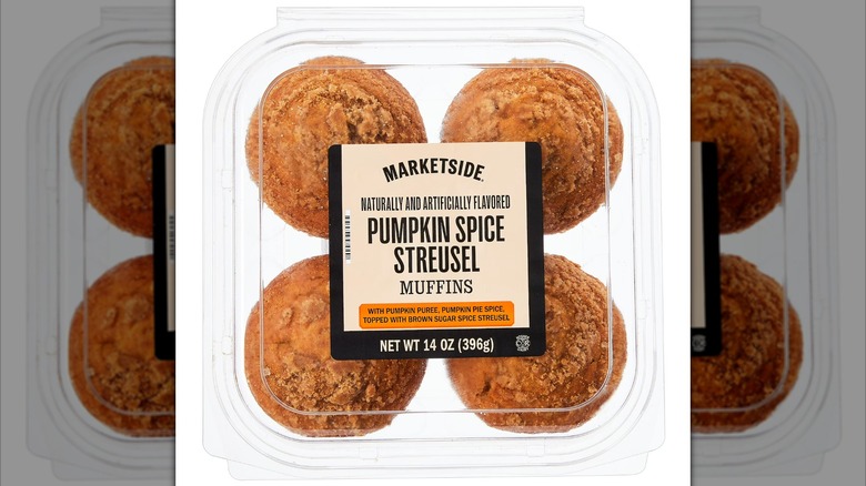 Four pack of Marketside pumpkin spice streusel muffins
