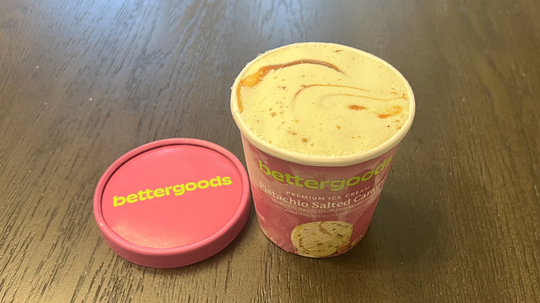 Bettergoods Pistachio Salted Caramel Premium Ice Cream