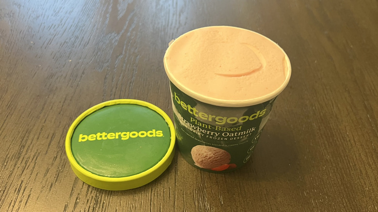 Bettergoods Plant-Based Strawberry Oat Milk Non-Dairy Frozen Dessert.