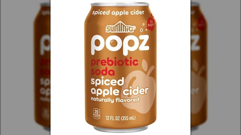 Aldi Summit Popz prebiotic soda with white background