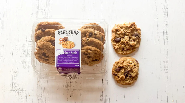Container of Bake Shop kitchen sink cookies