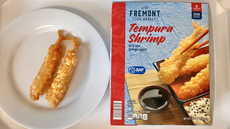 Tempura shrimp on a plate