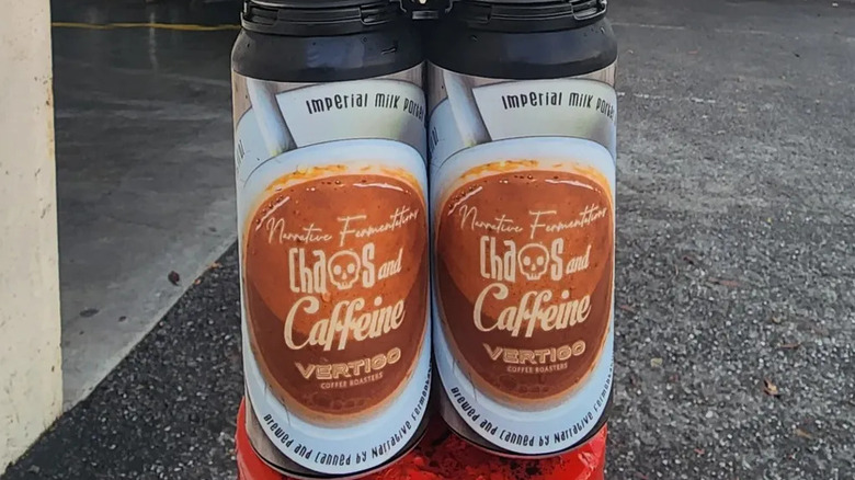 4-pack of Chaos and Caffeine cans