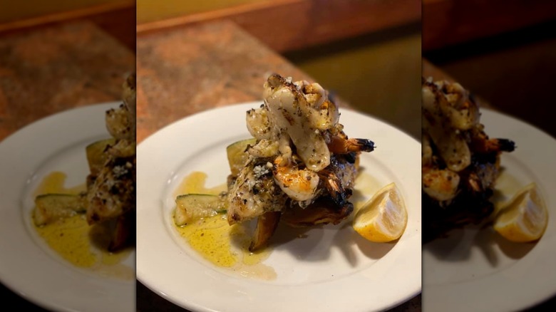 seafood dish with lemon