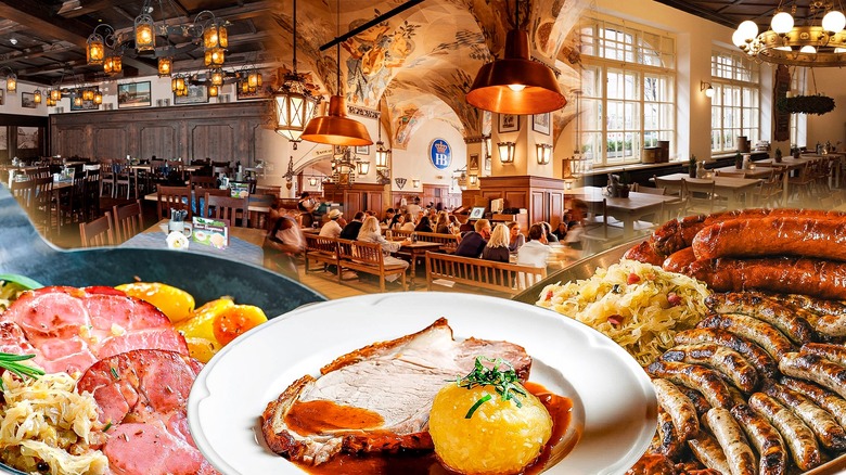 traditional german food collage