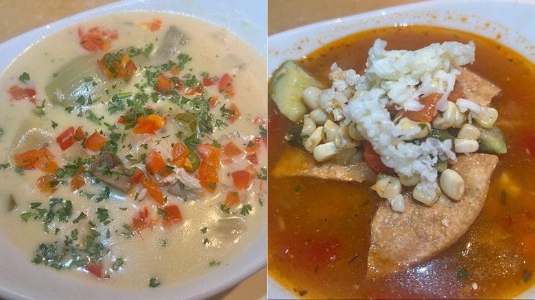 Two different soups of the day