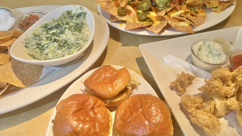 Various appetizers on a table