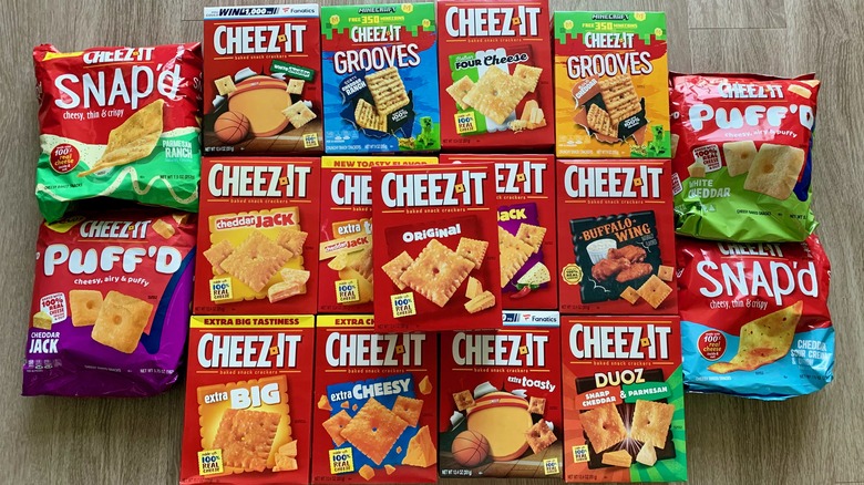 Cheez-It Boxes on table
