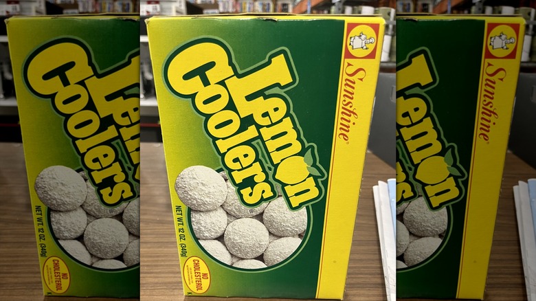 An unopened box of Sunshine Lemon Coolers.