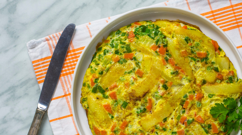 Chipsi mayai French fry omelette