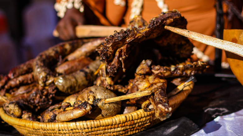 Nyama choma roasted goat meat