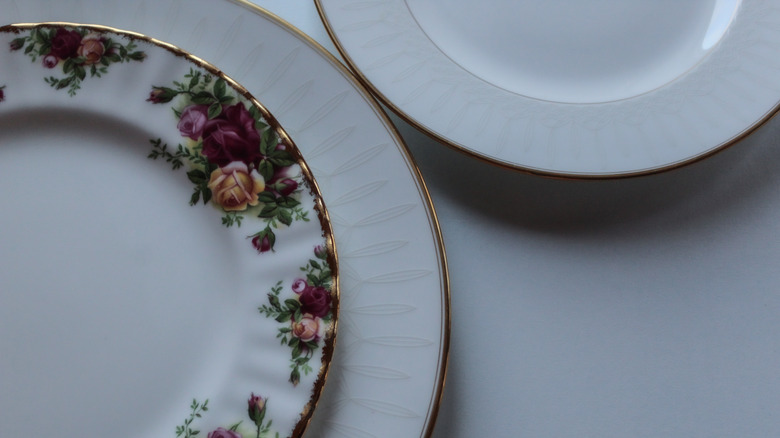 fine china set on table