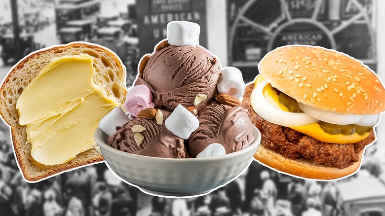 Composite image of Depression-era foods