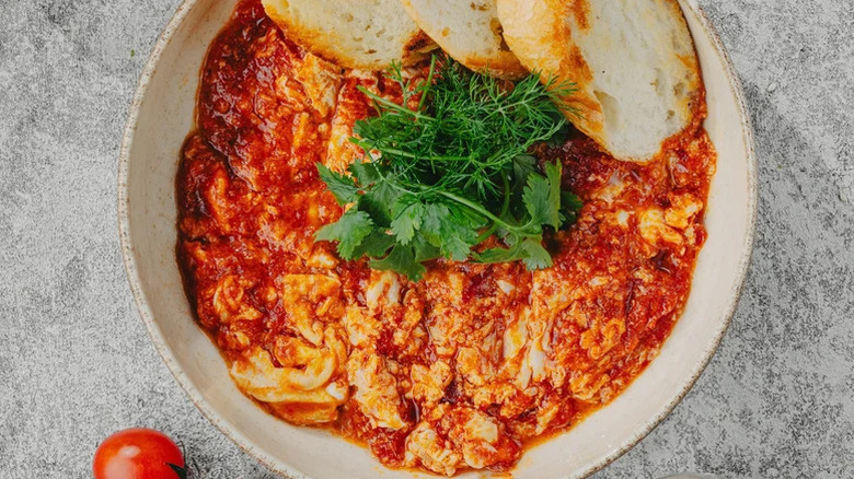 Aerial shot of mock chicken