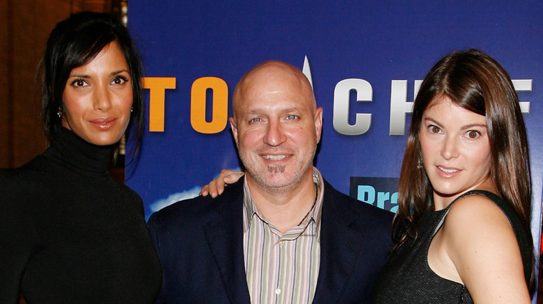Top Chef judges Padma Lakshmi, Tom Colicchio, and Gail Simmons at an event