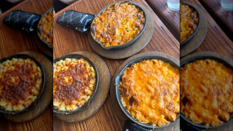 Three skillets of Mac and cheese from S'Mac