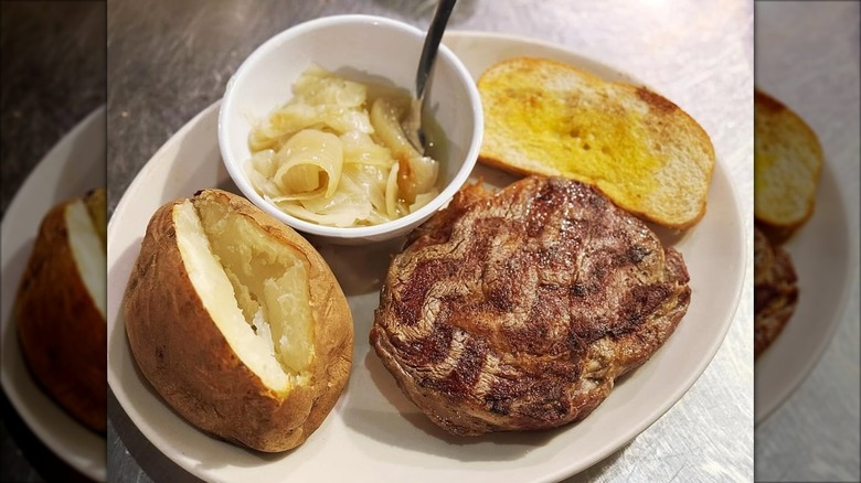 Steak dinner at The Beefmastor Inn