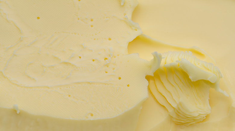 Surface of margarine