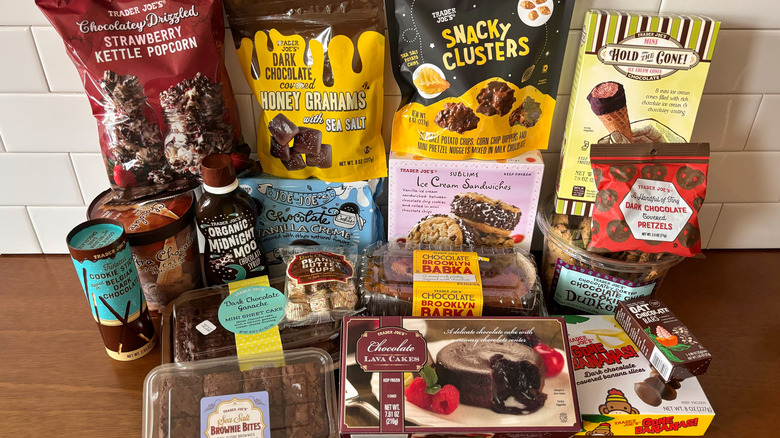 various Trader Joe's chocolate products