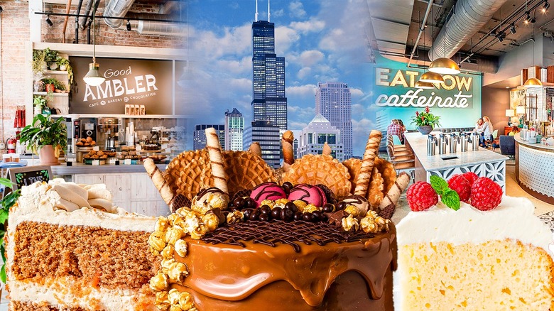 Mix of cakes in Chicago