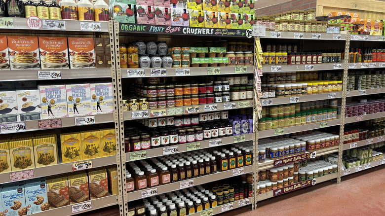 Trader Joe's shelves filled with food