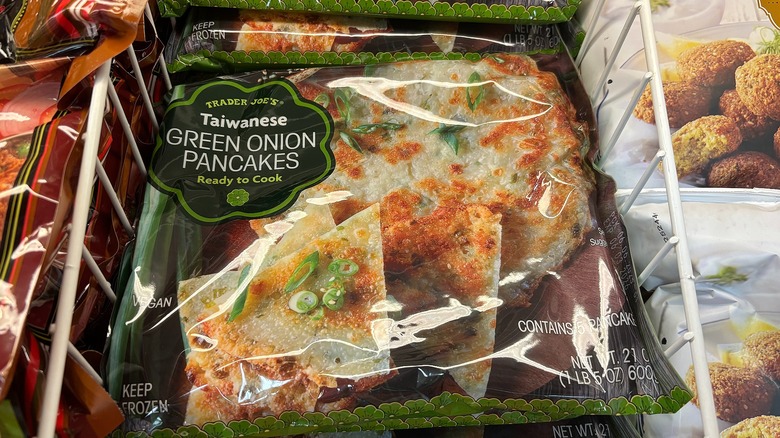 Trader Joe's Taiwanese green onion pancakes in freezer