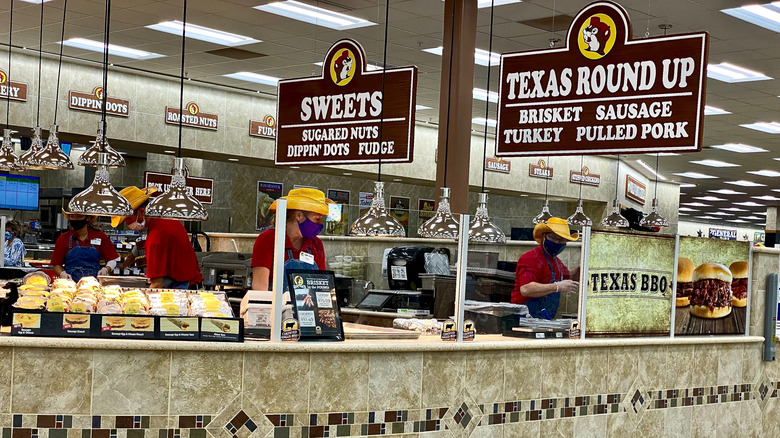 Buc-ee's sweets and Texas round up counter