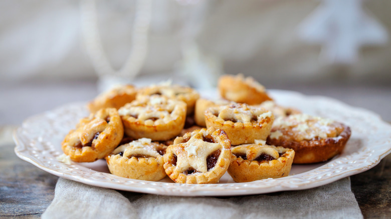 A plate of mincemeat pies