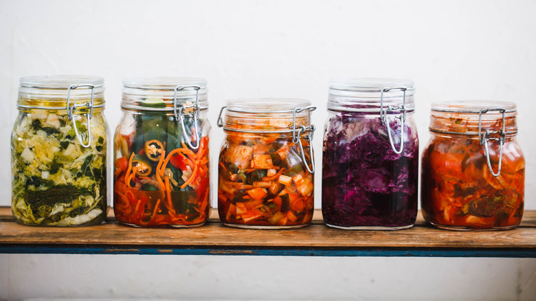 assorted fermented vegetables