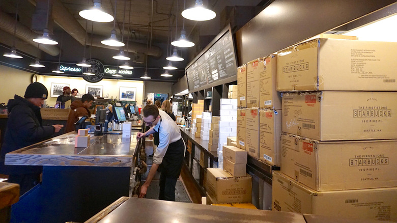 inside of Starbucks Pike Place