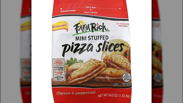 Close-up of Farm Rich Mini Stuffed Pizza Slices