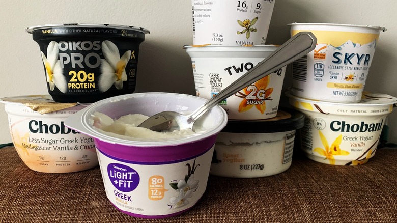 Yogurts with high protein