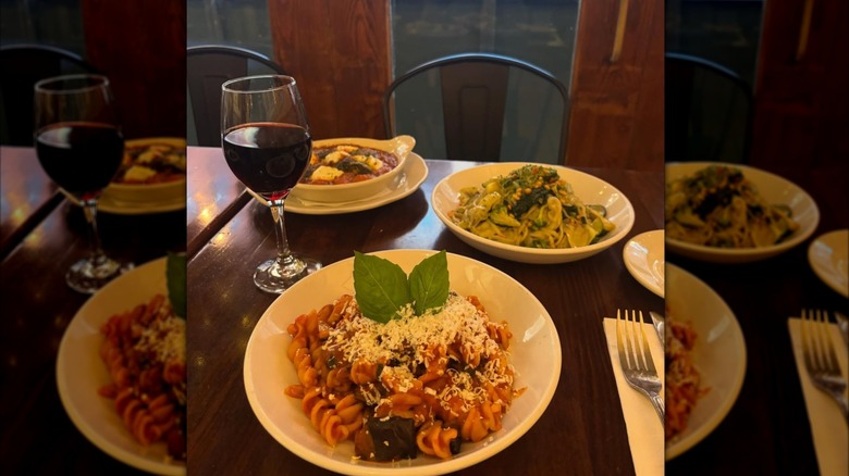 Pasta dish at Il Corallo Trattoria
