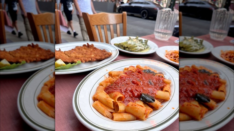 Assorted dishes at La Mela Ristorante