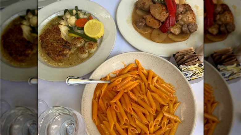Assorted dishes at Park Side Restaurant