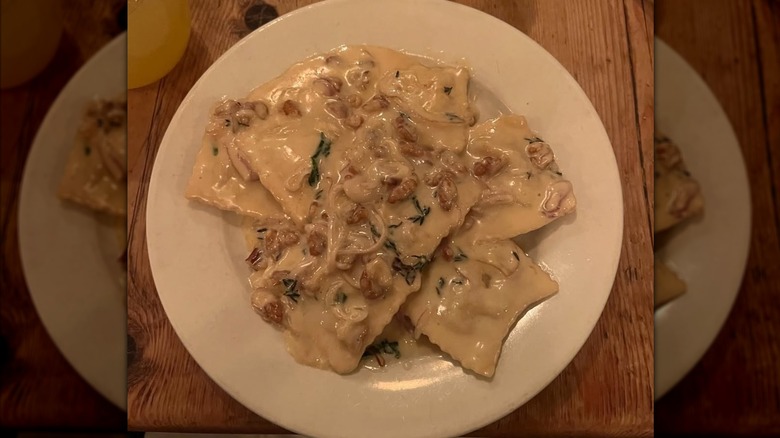 Plate of ravioli at San Marzano
