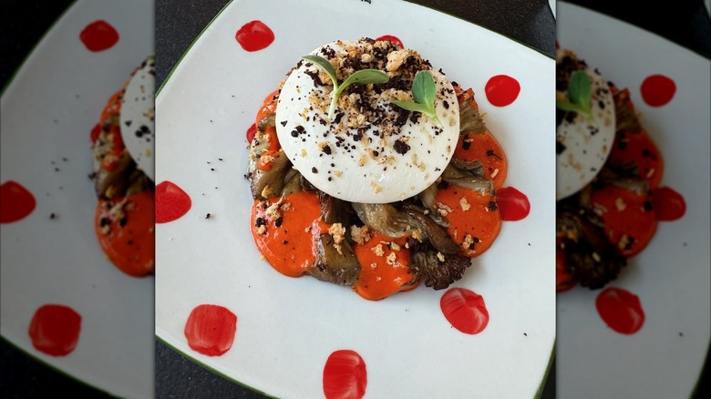 Burrata dish at Sotto la Luna