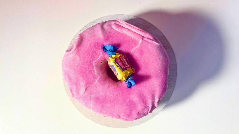 Voodoo Doughnut Voodoo Bubble donut on white table