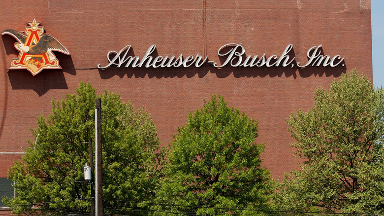 The exterior of an Anheuser Busch facility