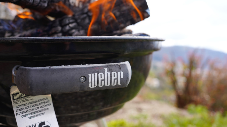 A Weber charcoal grill.